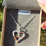 Rose Gold & Sterling Silver Mum Necklace