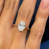 9ct Gold 3ct Moissanite Halo Ring