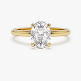 9ct Gold 3ct Moissanite Halo Ring