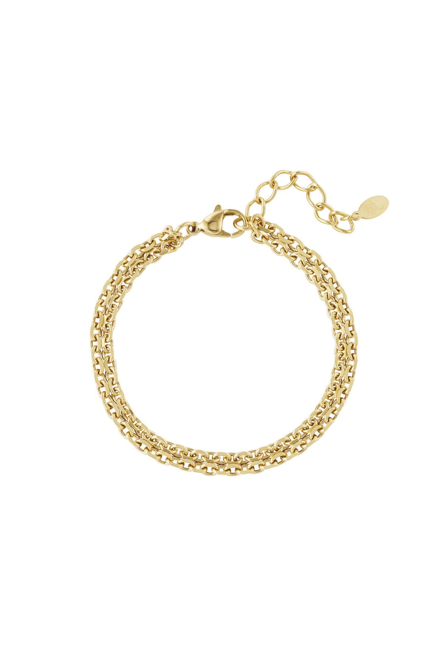 Wide Link Bracelet Gold & Silver Available