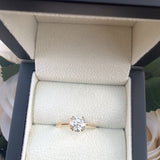 9ct Gold Moissanite Solitaire Ring