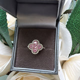 Clover Ring- Sterling Silver - Three Colour Variants