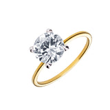 Sterling Silver Gold Plated Sorento Ring- Up to size U