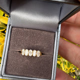 Oval Moissanite Eternity- Sterling Silver Gold Plated