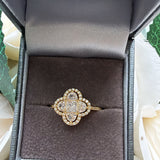 Clover Ring- Sterling Silver - Three Colour Variants