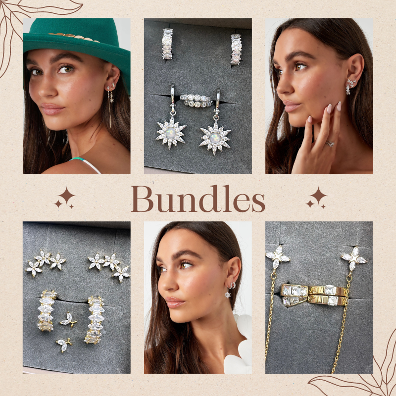 Samantha Silver Earring Bundle - 3 pairs of earrings