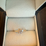 9ct Gold Moissanite Solitaire Ring