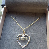 9ct solid Gold Mum Pendant (9ct Solid Gold pendant & chain)