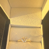 9ct Gold Moissanite Solitaire Ring