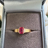 Ruby Rose Gold Plated Sterling Silver Ring