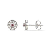 October Birthstone Sterling Silver Earrings