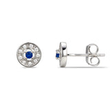 September Birthstone Sterling Silver Earrings