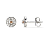 June Birthstone Sterling Silver Earrings