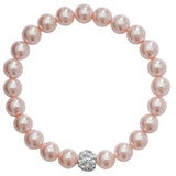 Kids Stretchy Pink Pearl Bracelet