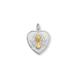 First Communion  Heart Medal Sterling Silver Necklace