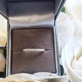 Sterling Silver Eternity Half Encrusted Ring- Silver