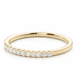 Moissanite Eternity Ring Half Encrusted - 9ct Yellow Gold