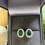 Sterling Silver Emerald Earrings