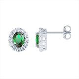 Sterling Silver Emerald Earrings