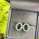 Sterling Silver Emerald Earrings