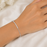 Tennis & Link Bracelet - Sterling Silver