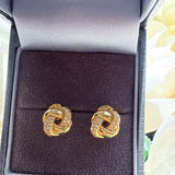 Sterling Silver Gold Plated Crossover Earrings