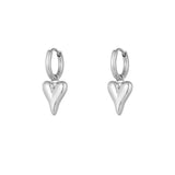 Heart Hoop Earrings Gold & Silver Available