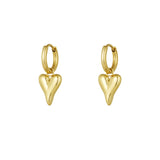 Heart Hoop Earrings Gold & Silver Available