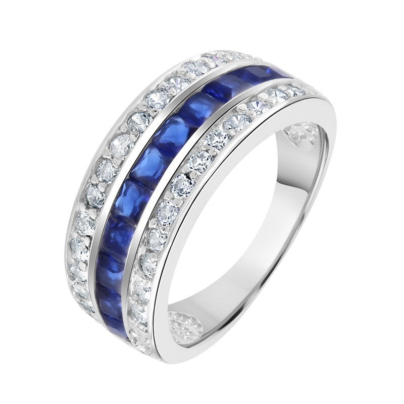 Sapphire  Sterling Silver Ring