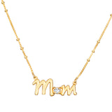 Mom Gold Necklace - Sterling Silver