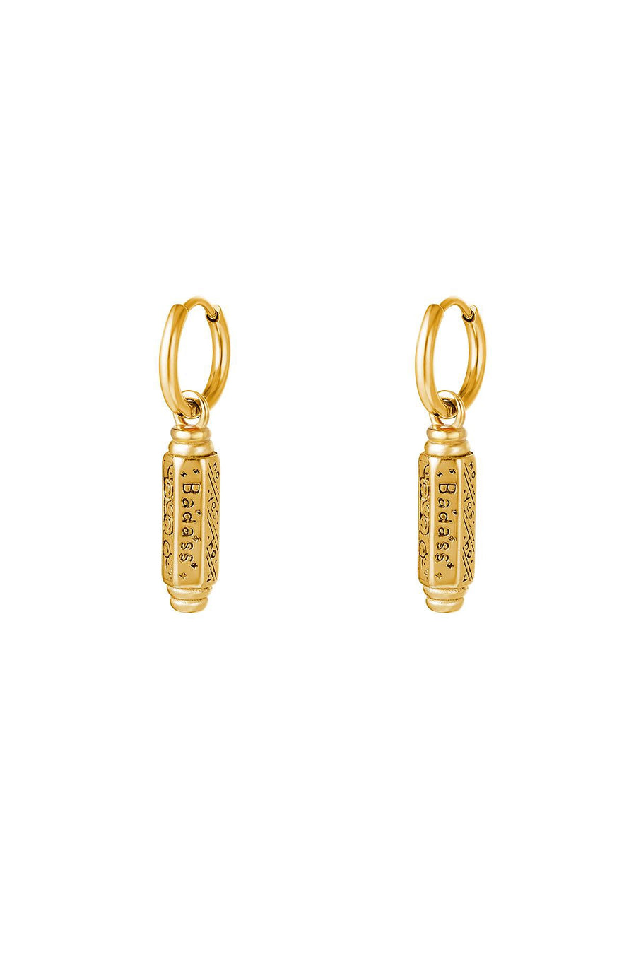 Badass Pendant Earrings - Gold & Silver available