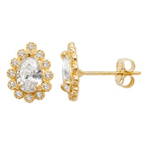 9ct Pear Studs- 9ct gold earrings