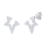 Sterling Silver Open Star Stud Earrings