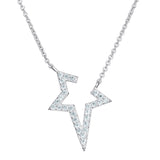 Open Star  Necklace - Sterling Silver