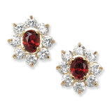 9ct Garnet Earrings- 9ct gold