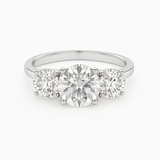 9ct White Gold Deluxe Emily 4ct Trilogy Ring