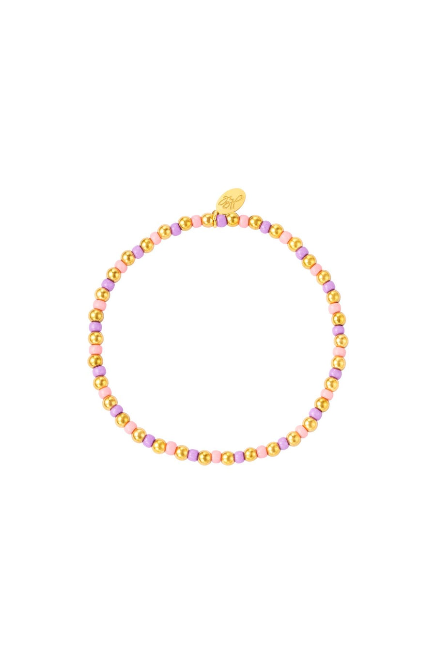 Clio Beaded Bracelet-  Gold