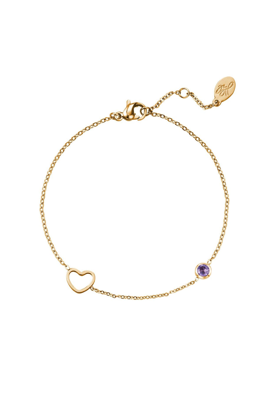 February/Purple Birthstone Bracelet