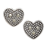 Sterling Silver Heart Stud Earrings