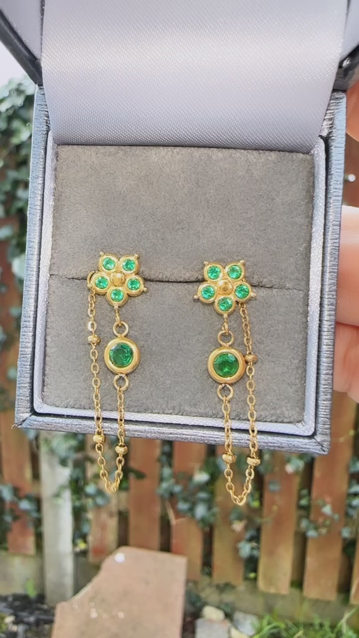 Andrea Earrings - Emerald