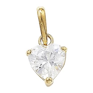 Solitaire Heart Necklace ( 9ct Solid Gold)